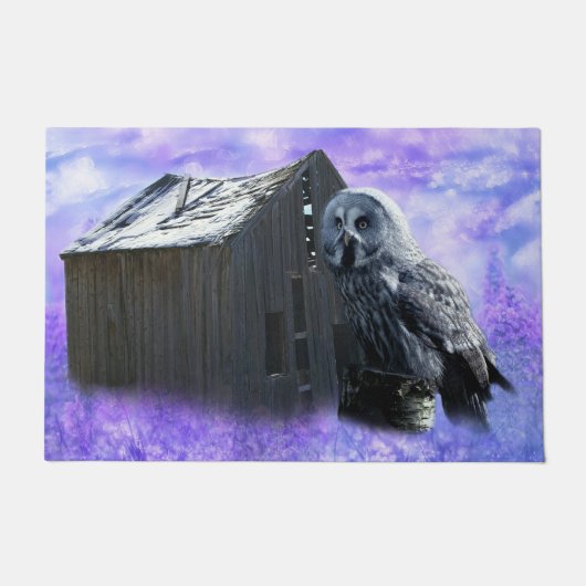 Owl Barn Shed Fußmatte (Vorderseite)