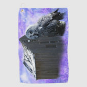 Owl Barn Shed Golfhandtuch (Vorderseite)