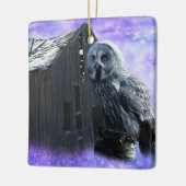 Owl Barn Shed Keramikornament (Links)