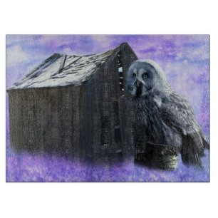 Owl Barn Shed Schneidebrett