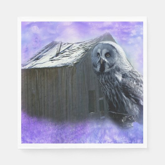 Owl Barn Shed Serviette (Vorderseite)