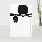 Owl-Bat-Spider Spooky Halloween Karte (Rückseite)