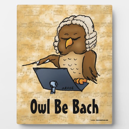 Owl Be Bach Fotoplatte (Vorderseite)