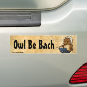 Owl Be Bach Funny Owl Cartoon Autoaufkleber (Auf Auto)