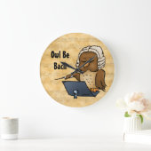 Owl Be Bach Große Wanduhr (Zuhause)