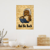 Owl Be Bach Music Poster (Küche)