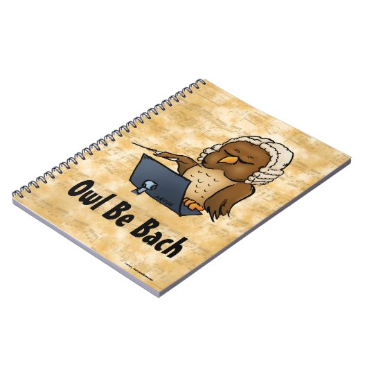 Owl Be Bach Notizblock (Linke Seite)