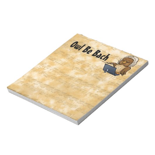 Owl Be Bach Notizblock (Rotiert)