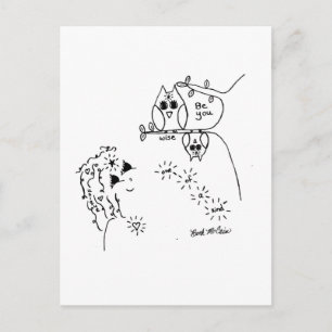 Owl 'Be You' Postkarte