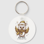 Owl Be Zuhause zu Weihnachten Schlüsselanhänger (Vorderseite)
