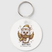 Owl Be Zuhause zu Weihnachten Schlüsselanhänger (Rückseite)