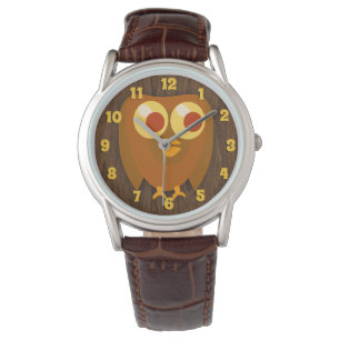 Owl Behalt Time Niedlich Bird Fun Cartoon Kunst Armbanduhr