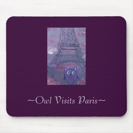 ~Owl besucht Paris~ Mousepad (Vorne)
