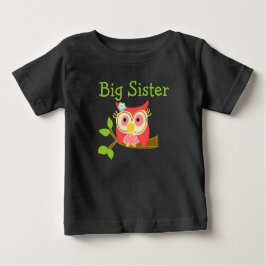 Owl Big Sister Baby T-shirt