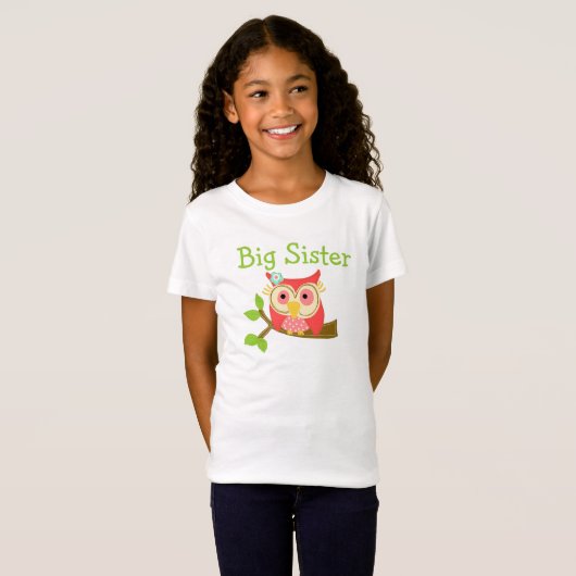 Owl Big Sister T-Shirt (Vorne ganz)