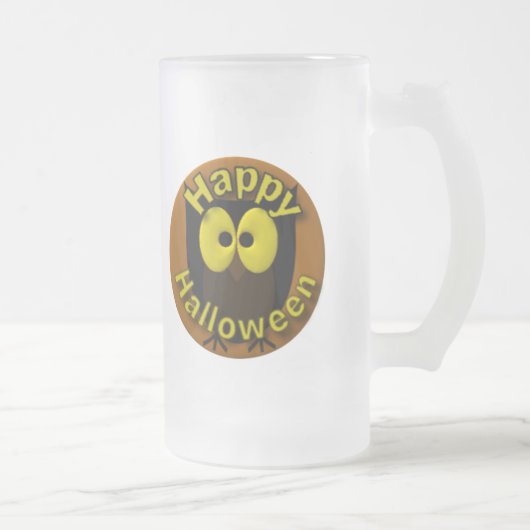 Owl-Bild Mattglas Bierglas (Rechts)