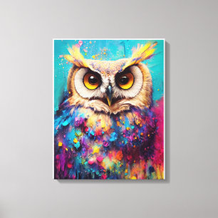 Owl Bird Animal Discovery Adventure Nature Planet Leinwanddruck