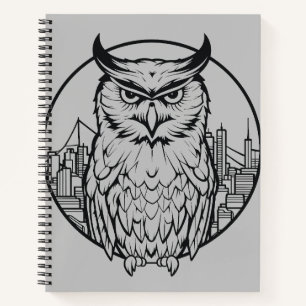 Owl Bird Animal Freedom Wildlife Wonder Art Notizblock