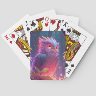 Owl Bird Animal Portrait Painting Wildlife Außenbe Spielkarten