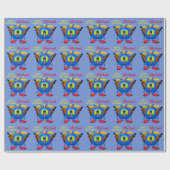 Owl Bird Combo Monster-Zeichen Geschenkpapier (Flach)