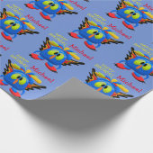 Owl Bird Combo Monster-Zeichen Geschenkpapier (Ecke)