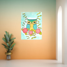 Owl Bird Garden Forest Aquarell Pinakothek Züst