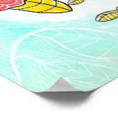 Owl Bird Garden Forest Aquarell Pinakothek Züst Poster (Ecke)