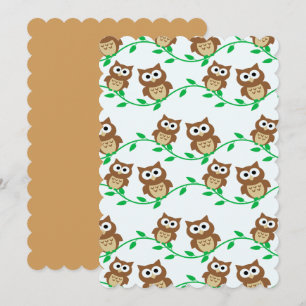 Owl Bird Guest Party Personalize Destiny Destiny's Einladung