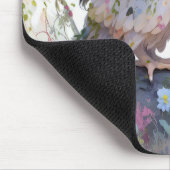 Owl Bird Portrait Animal Painting Wildlife Forest Mousepad (Ecke)