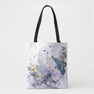 Owl Bird Portrait Animal Painting Wildlife Forest Tasche