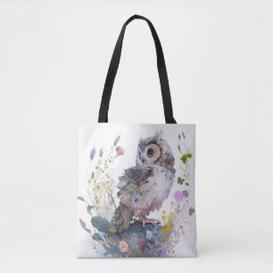 Owl Bird Portrait Animal Painting Wildlife Forest Tasche