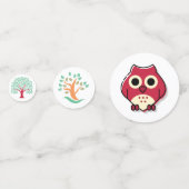 Owl Bird Table Confetti Konfetti (Rückseiten)