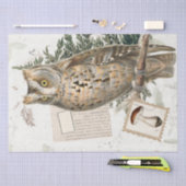 Owl Bird Woodland Mushroom Ephemere Decoupage Seidenpapier (Handwerk)