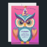 Owl Birthday Party Kids Bold Einladung<br><div class="desc">Ein bezaubernder Eule-Cartoon für die Geburtstagsfeier Ihres Kindes ist hier,  um Ihnen fragen,  Whoooo 2,  3 oder 4 Jahre alt wird,  oder sogar 1! Niedlich mit modernen Farben und farbenfrohen Hintergrundfarben.</div>