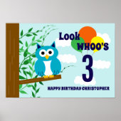 Owl Birthday Poster (Vorne)