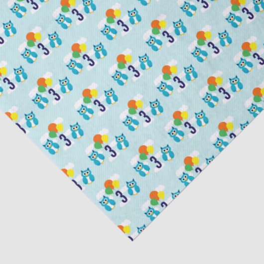 Owl Birthday Seidenpapier (Detail)