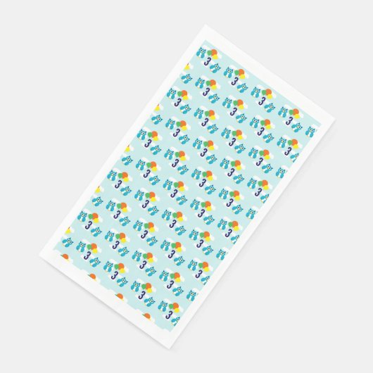 Owl Birthday Serviette (Ecke)