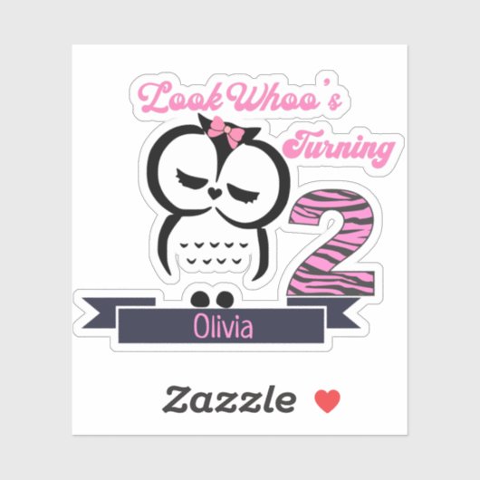 Owl Birthday Sticker (Blatt)