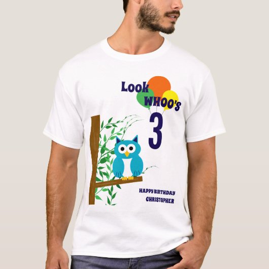 Owl Birthday T-Shirt (Vorderseite)