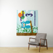 Owl Birthday Wandteppich (Beispiel)