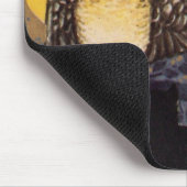 Owl Black Cat Full Moon Tree Night Mousepad (Ecke)