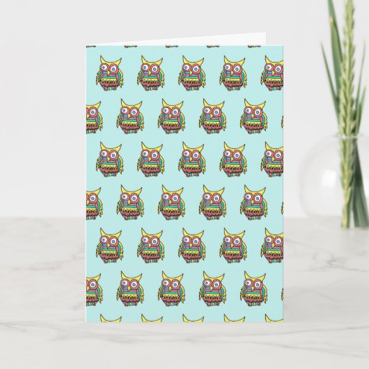 Owl Blank Inside Card Karte (Vorderseite)
