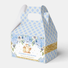 Owl Blue Floral Baby Dusche Danke Geschenkschachtel
