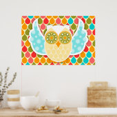 Owl Boheme White Owl Art Poster (Küche)