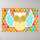 Owl Boheme White Owl Art Poster (Vorne)
