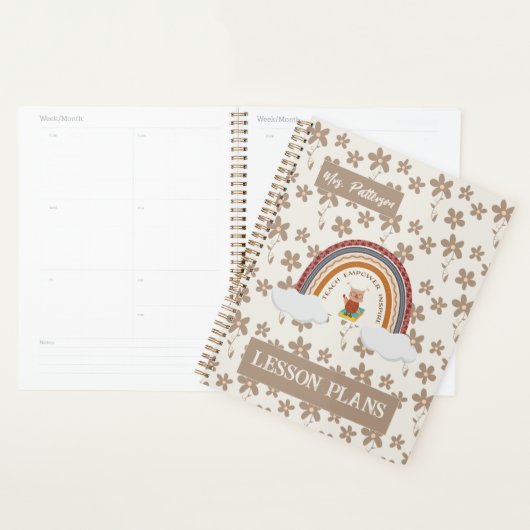 Owl Boho Floral Teacher Planner Planer (Anzeige)