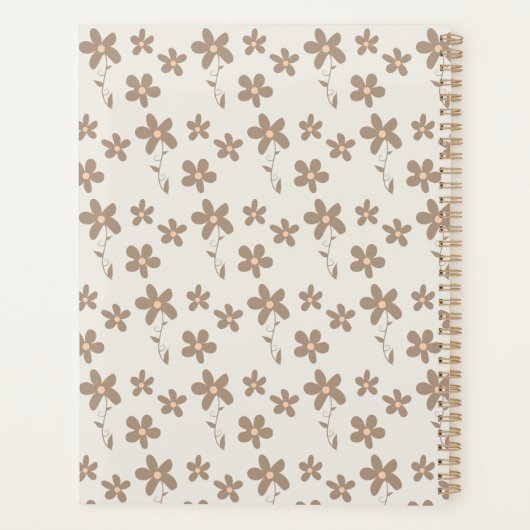 Owl Boho Floral Teacher Planner Planer (Rückseite)