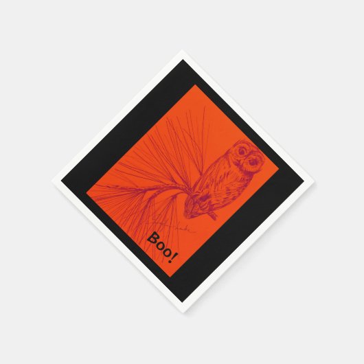 Owl Boo Napkin Serviette (Ecke)