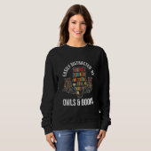 Owl Book Nerd Reading Idee Owl Sweatshirt (Vorne ganz)