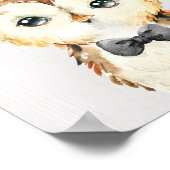 Owl Bowtie Woodland Kinderzimmer Kunstdruckerei Poster (Ecke)